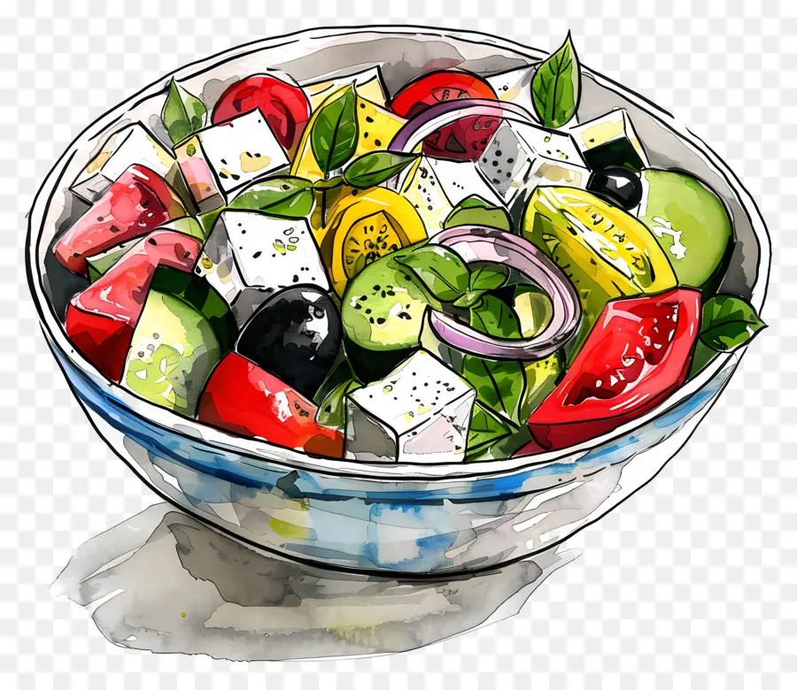 Salade Grecque，Saladier PNG