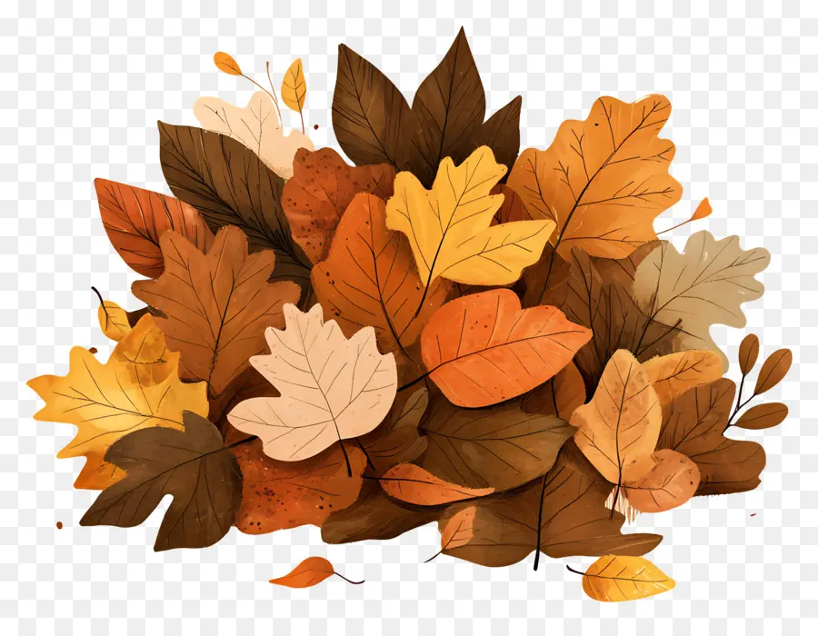 Tas De Feuilles，Feuilles D'automne PNG