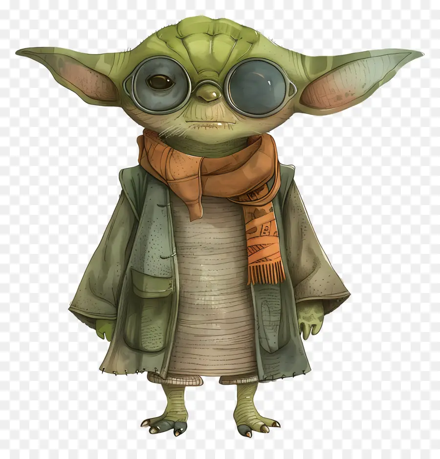 Yoda，Créature Verte élégante PNG