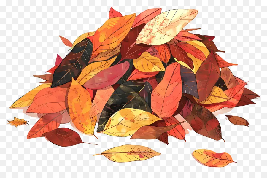 Tas De Feuilles，Feuilles D'automne PNG