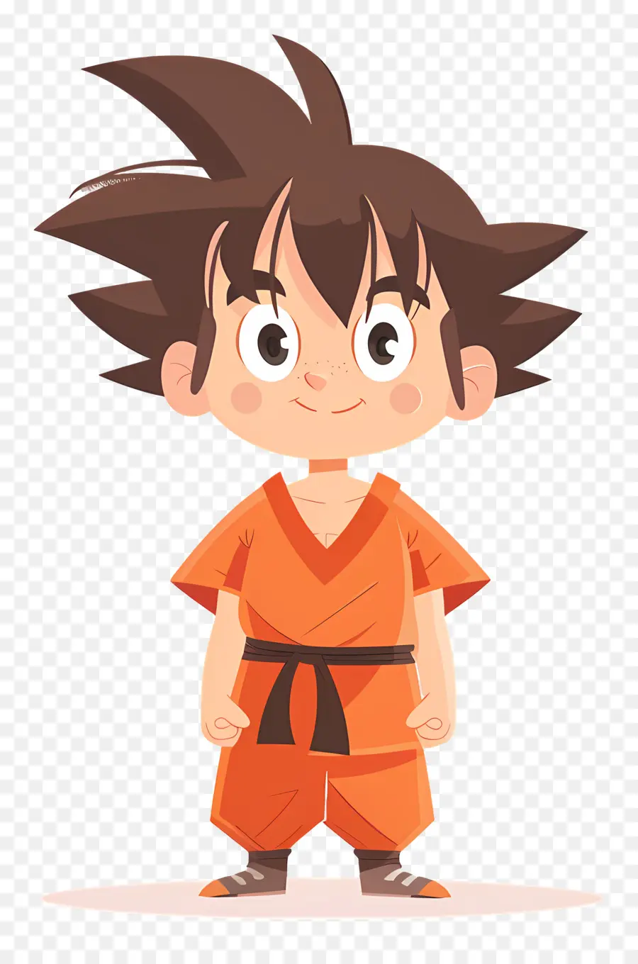 Gokû，Garçon En Tenue Orange PNG