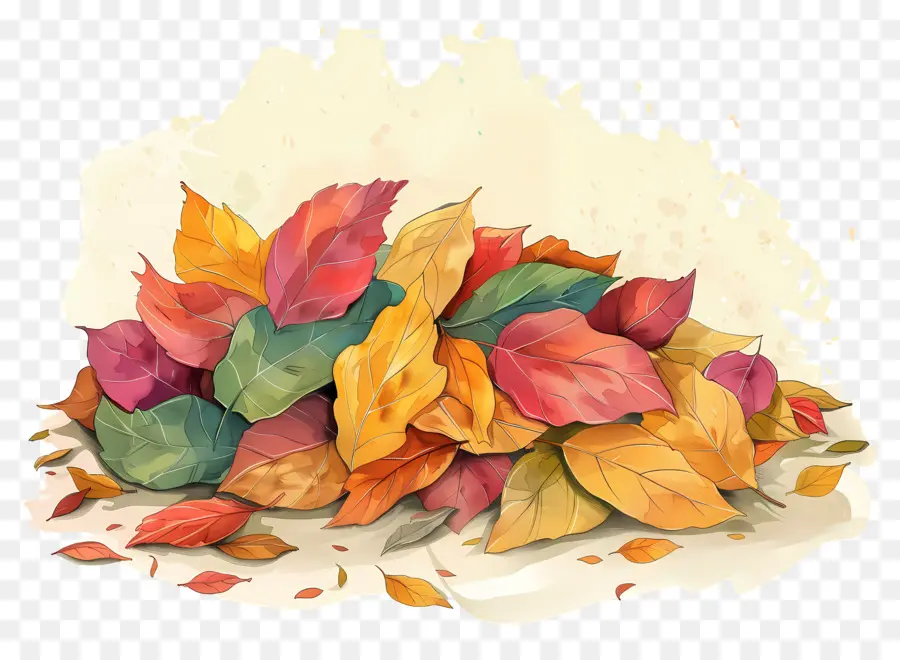 Tas De Feuilles，Feuilles D'automne PNG