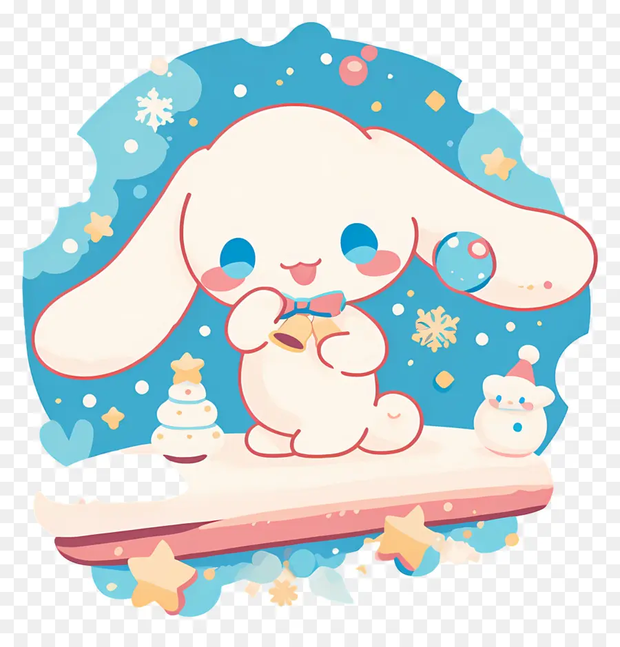 Cannelle Mignonne，Lapin Mignon Avec Cloche PNG