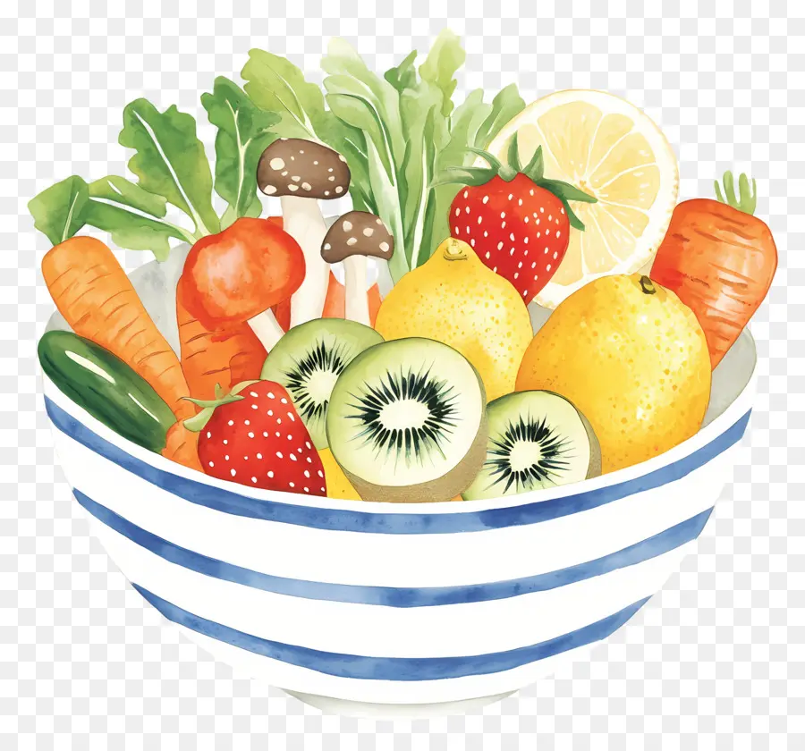 Fruits Et Légumes，Bol De Fruits PNG