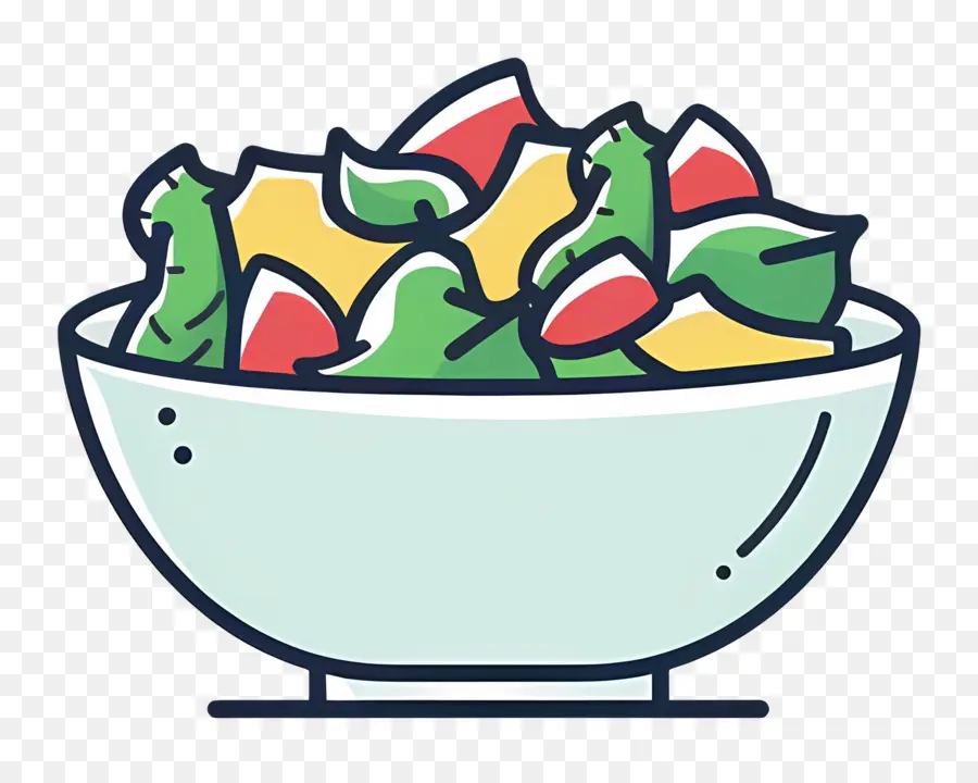 Salade Verte，Saladier Coloré PNG