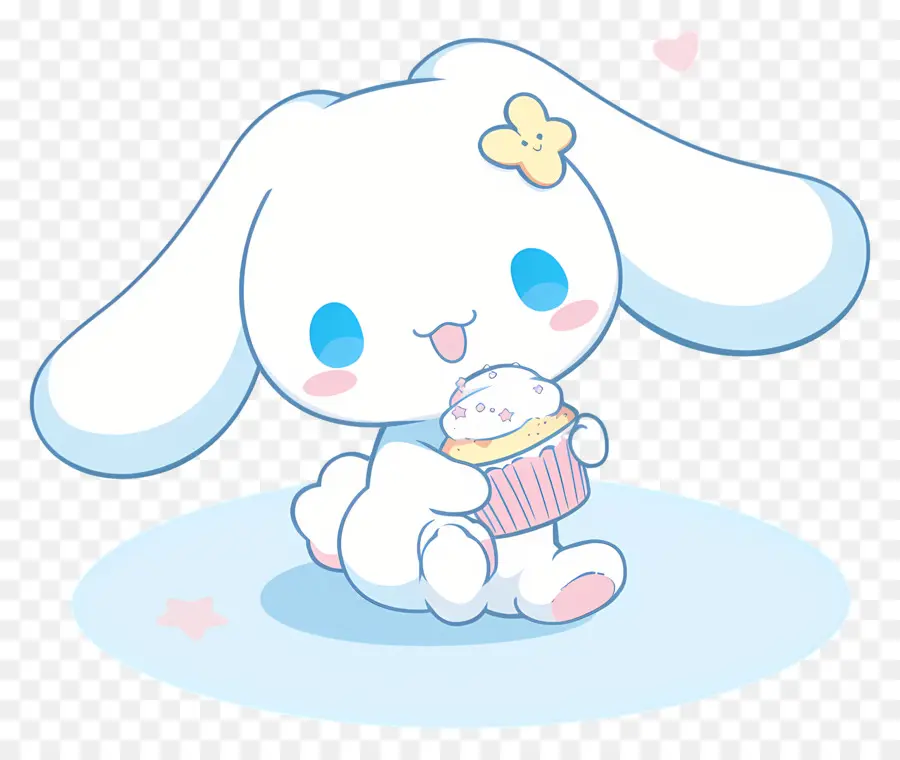 Cannelle Mignonne，Lapin Mignon Avec Cupcake PNG