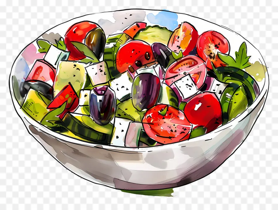 Salade Grecque，Saladier PNG