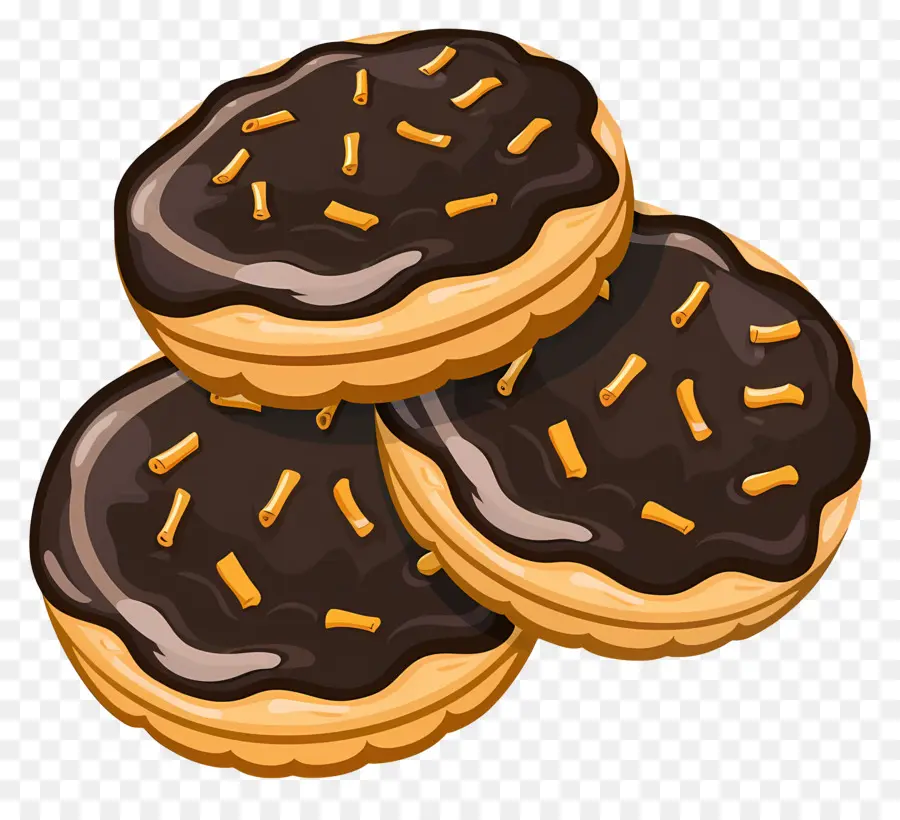 Biscuits Au Chocolat，Biscuits Nappés Chocolat Noir PNG