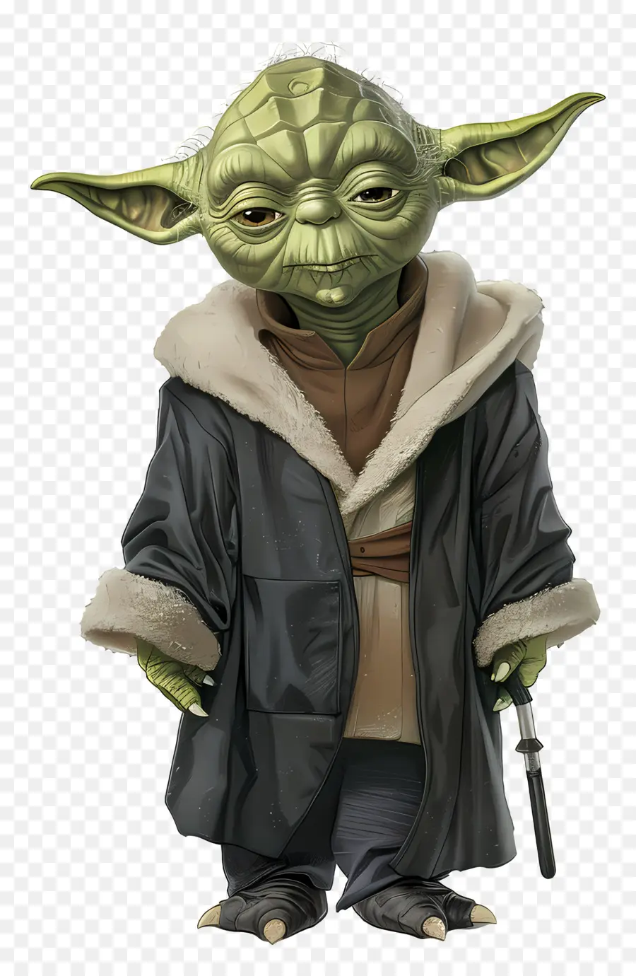 Yoda，Créature Verte Avec Des Lunettes PNG