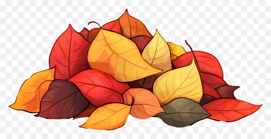 Tas De Feuilles，Feuilles D'automne PNG