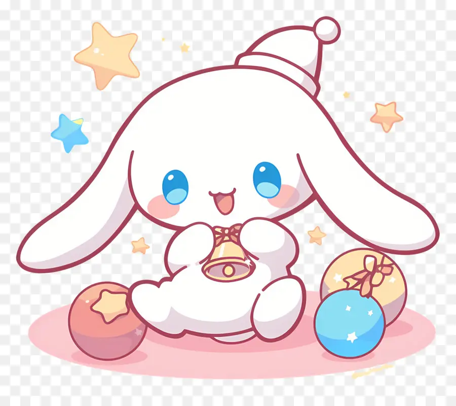 Cannelle Mignonne，Lapin Avec Des Décorations De Noël PNG