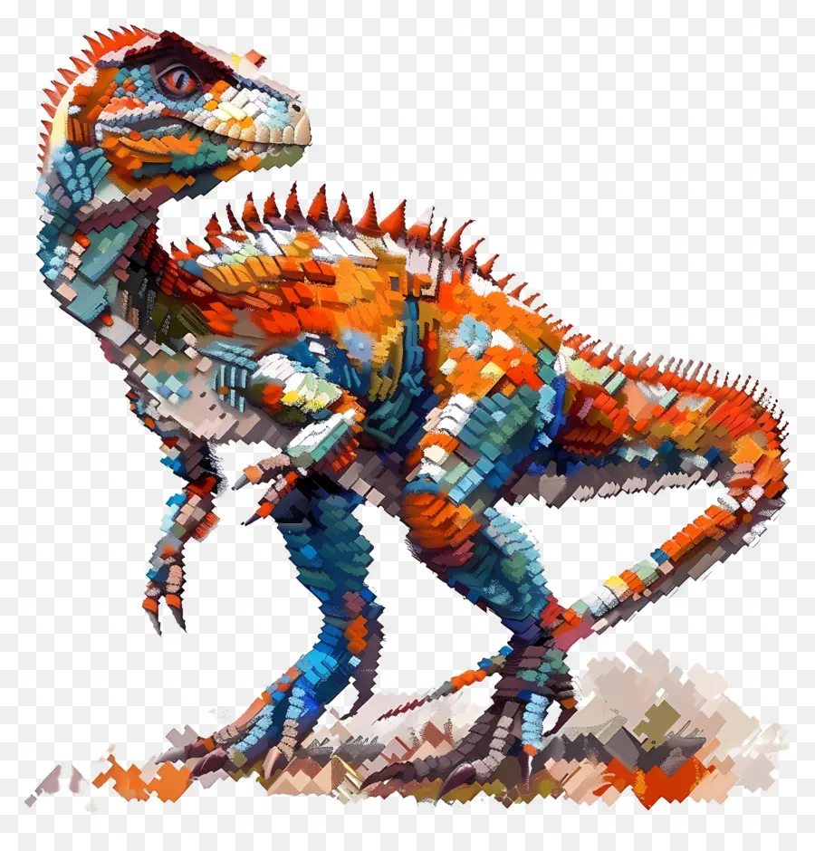 Dinosaure Pixelisé，Dinosaure Pixélisé PNG