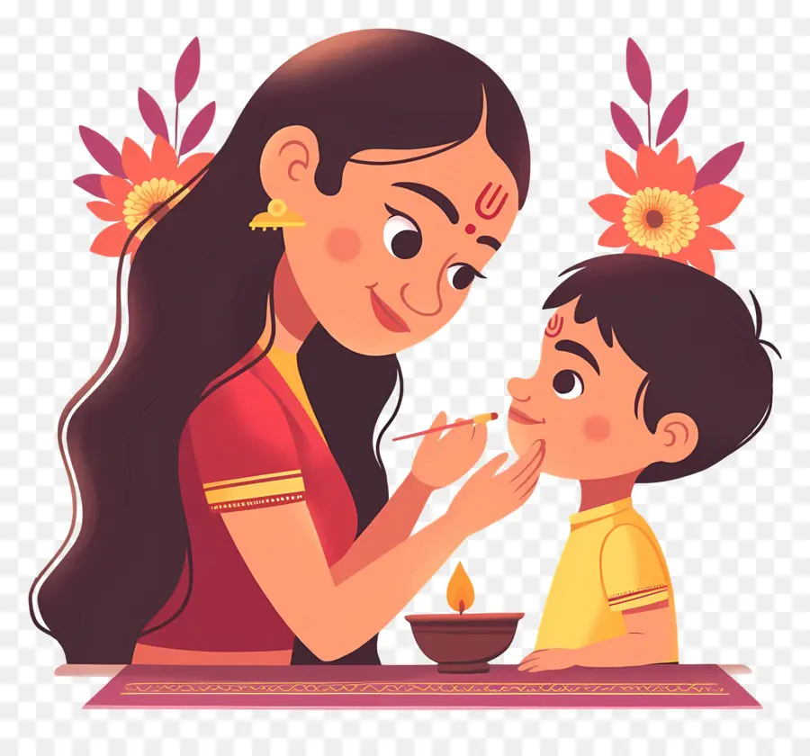 Bhai Dooj，Mère Et Enfant PNG