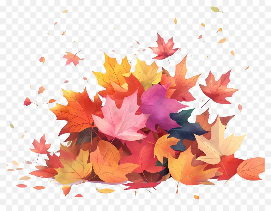 Tas De Feuilles，Feuilles D'automne PNG