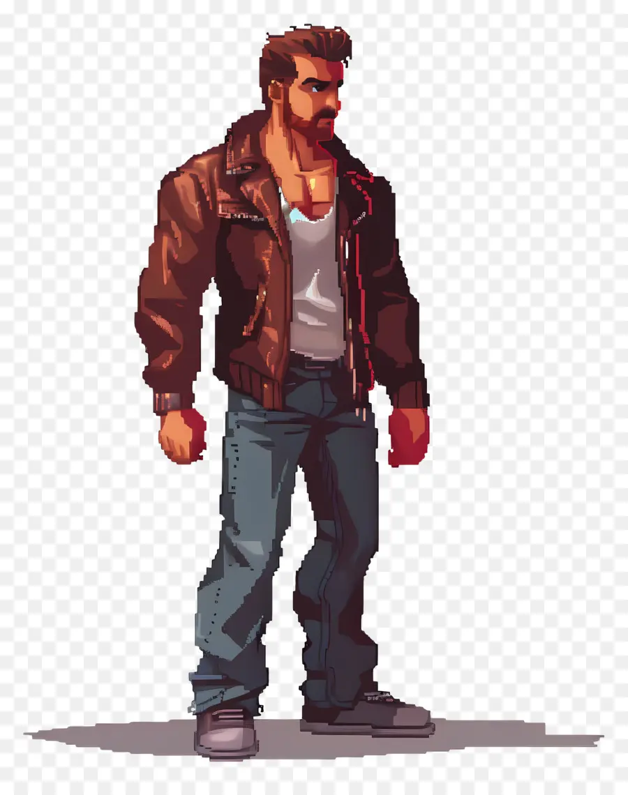 L'homme Pixel，Personnage De Pixel Art PNG