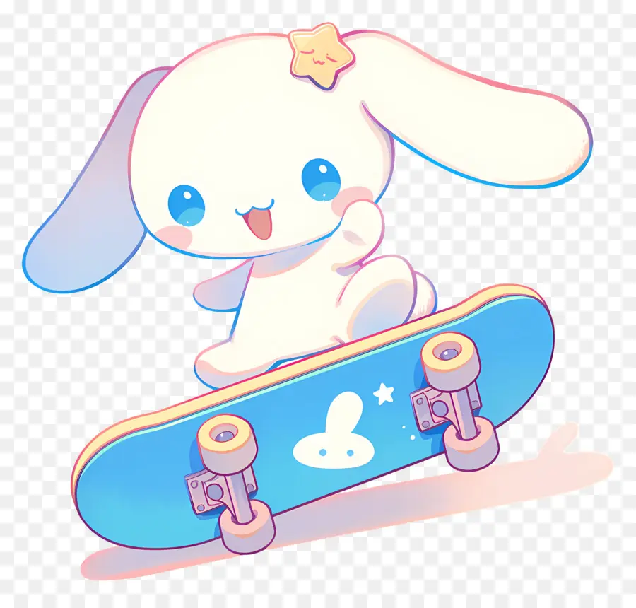 Cannelle Mignonne，Personnage Mignon Sur Skateboard PNG