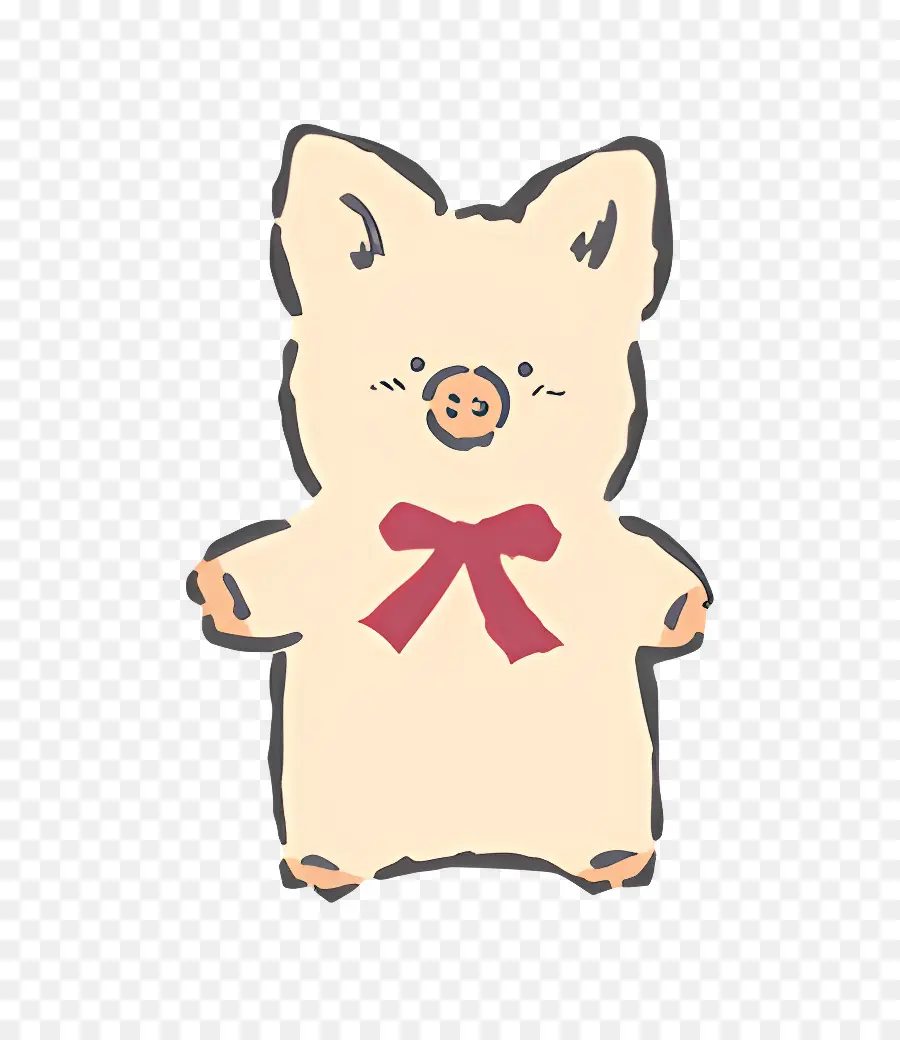 Zashikibuta，Cochon Avec Arc PNG