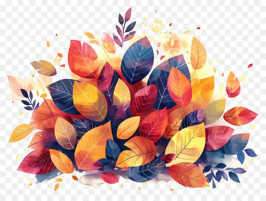 Tas De Feuilles，Feuilles D'automne PNG