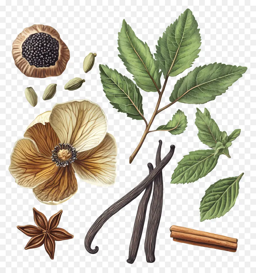 Herbes Et épices，Feuilles PNG