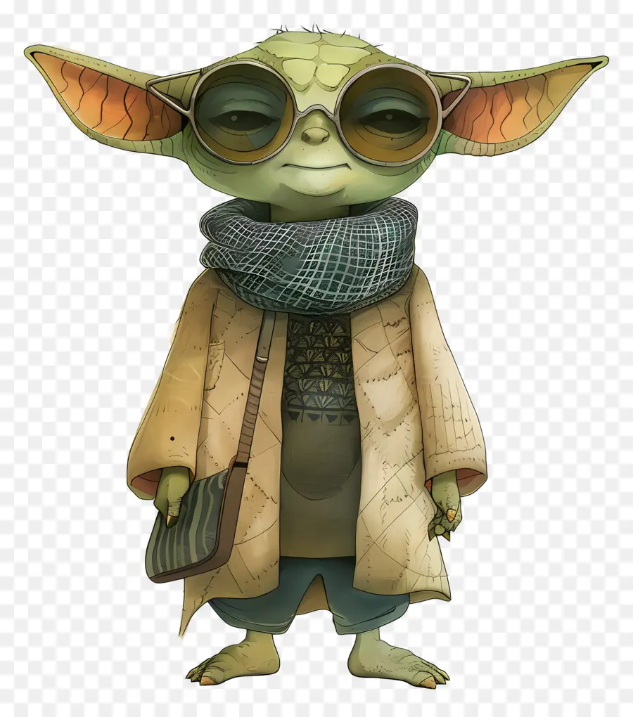 Yoda，Créature Verte élégante PNG