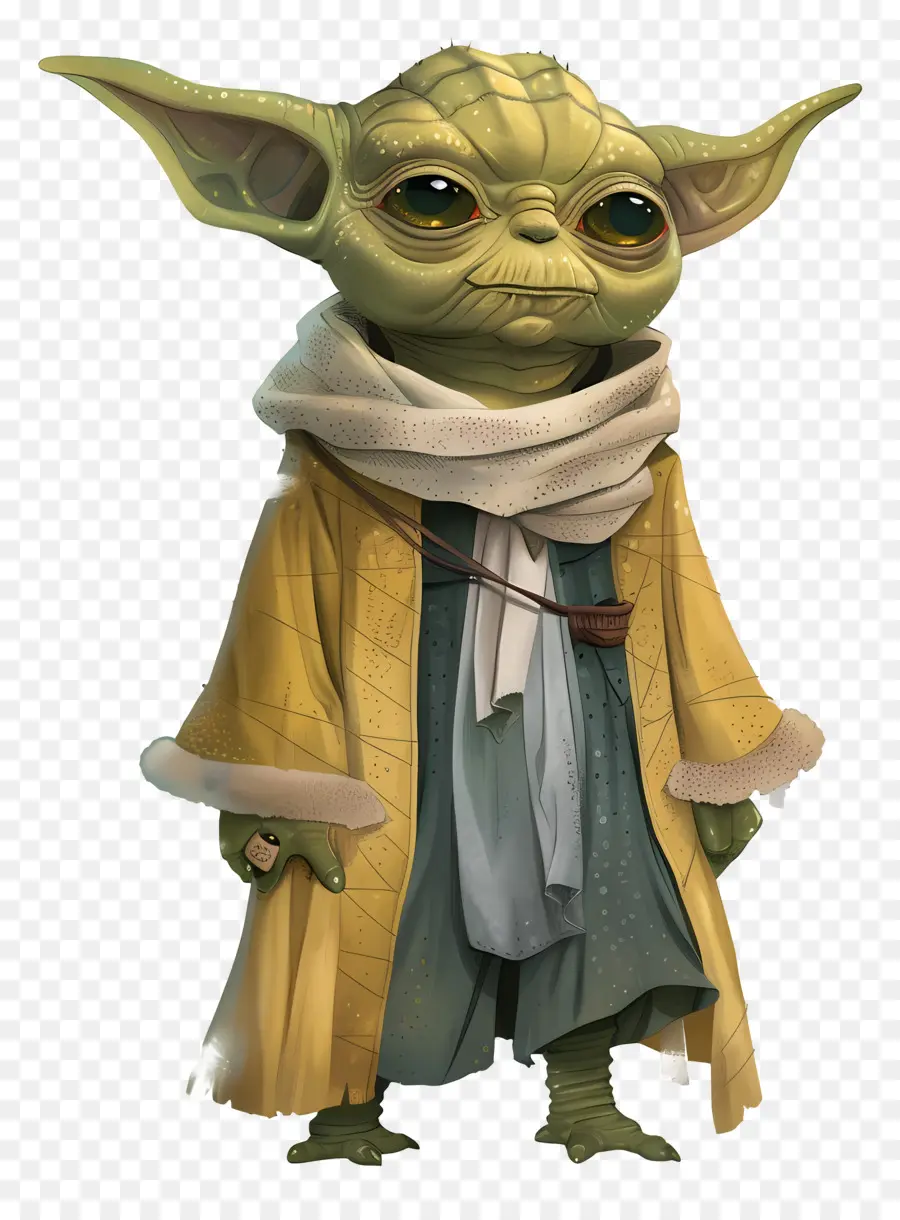 Yoda，Créature Verte En Robe PNG