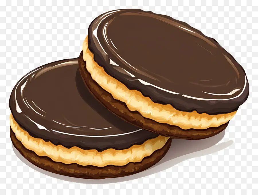 Biscuits Au Chocolat，Biscuits Nappés Chocolat Noir PNG