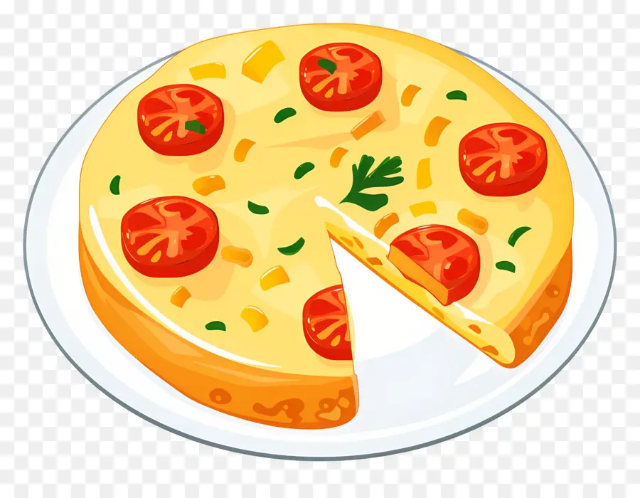 Omelette Espagnole，Pizza PNG