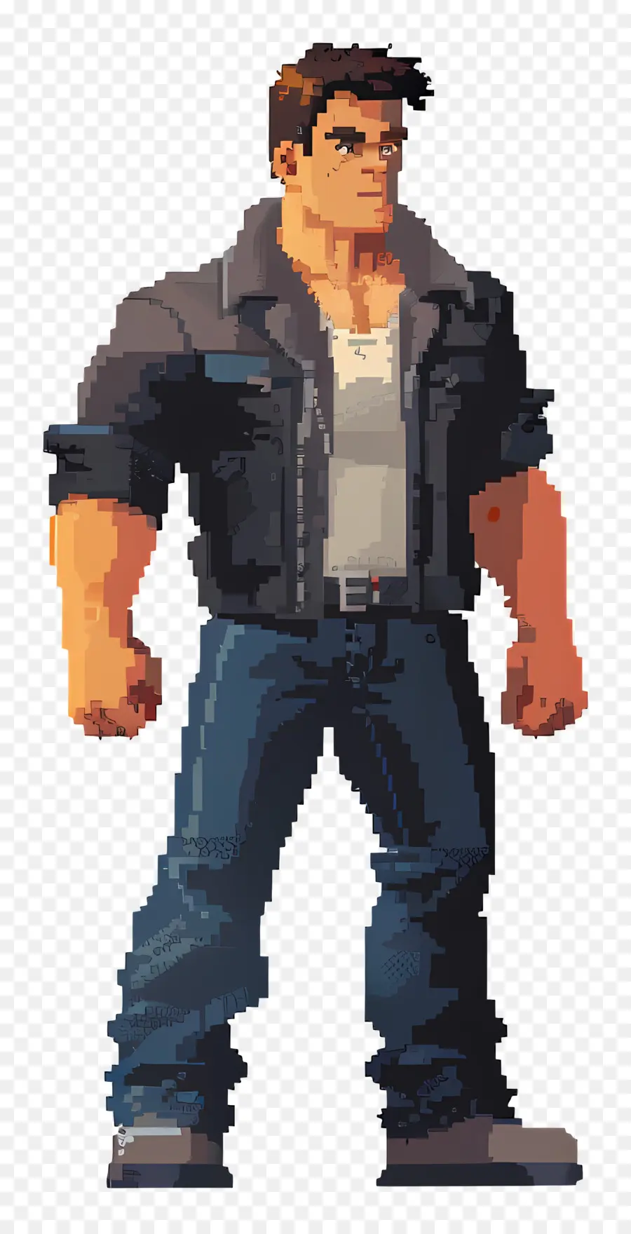 L'homme Pixel，Personnage De Pixel Art PNG