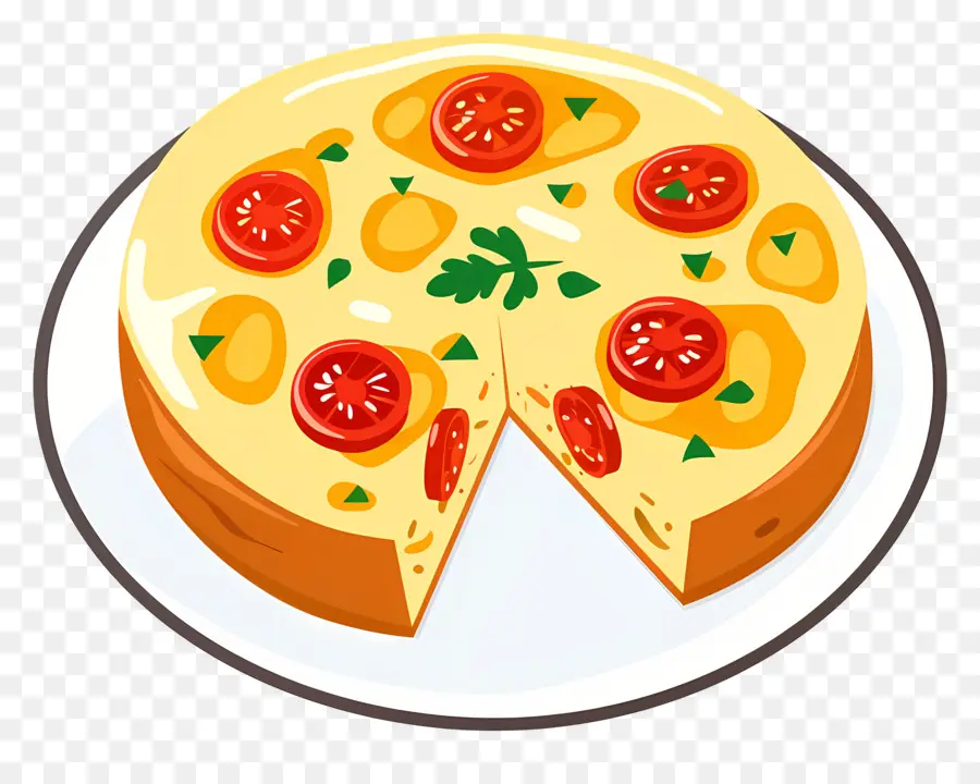 Omelette Espagnole，Pizza PNG