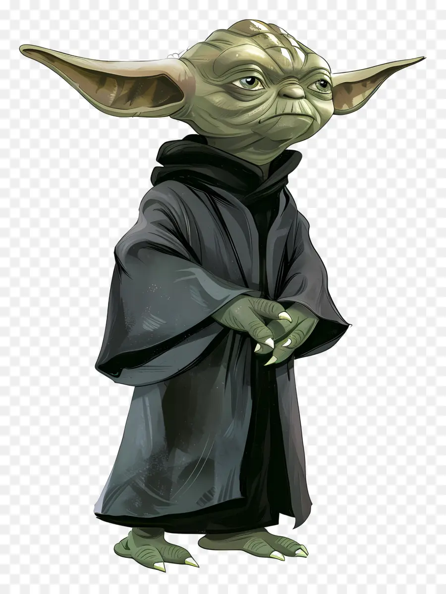 Yoda，Créature Verte En Robe PNG