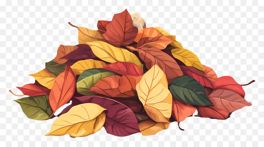 Tas De Feuilles，Feuilles D'automne PNG