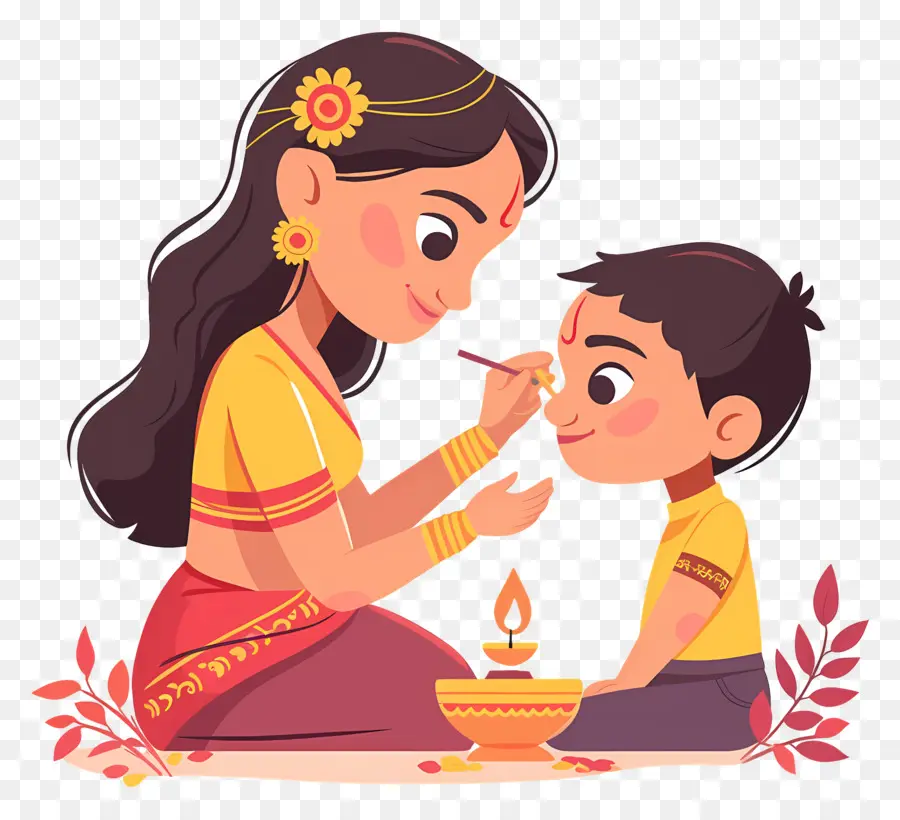 Bhai Dooj，Mère Et Enfant PNG