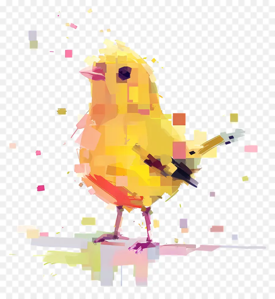 Poussin Pixel，Poussin Abstrait PNG