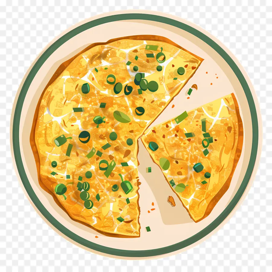 Omelette Espagnole，Omelette à La Ciboulette PNG