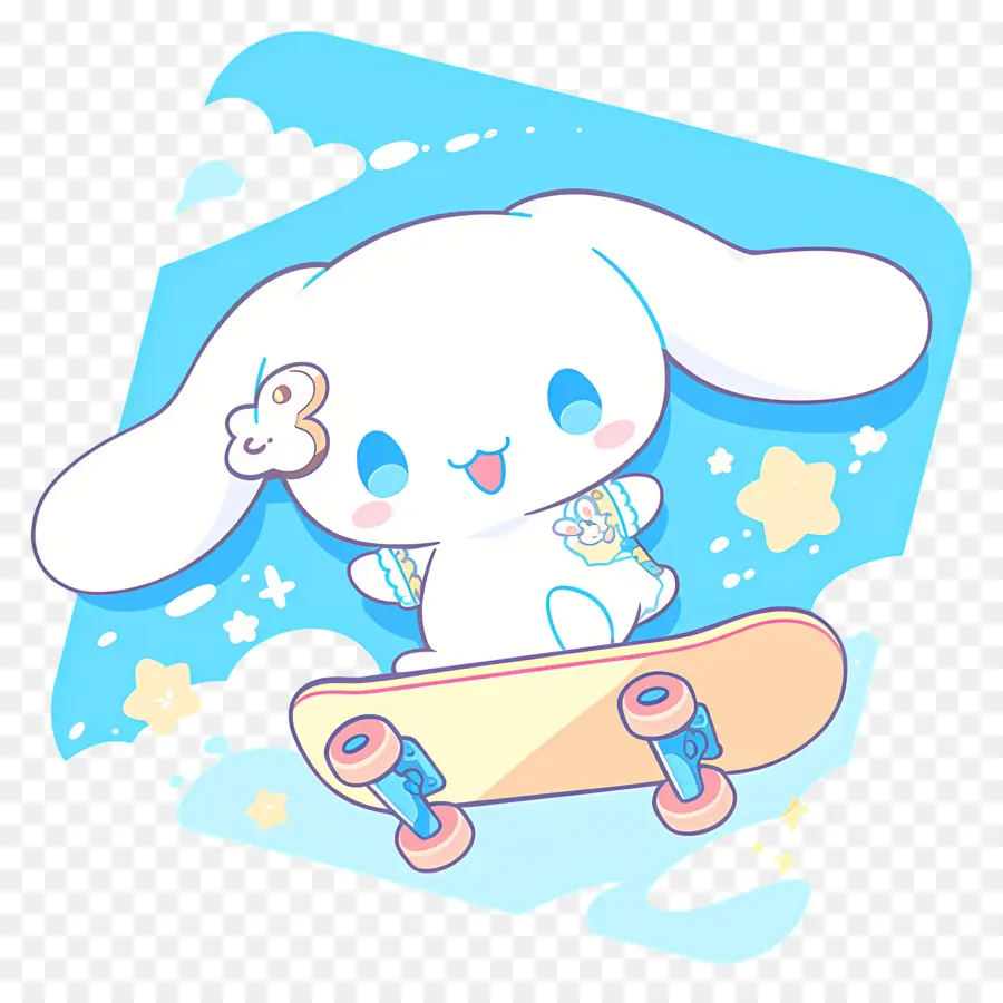 Cannelle Mignonne，Personnage Mignon Sur Skateboard PNG