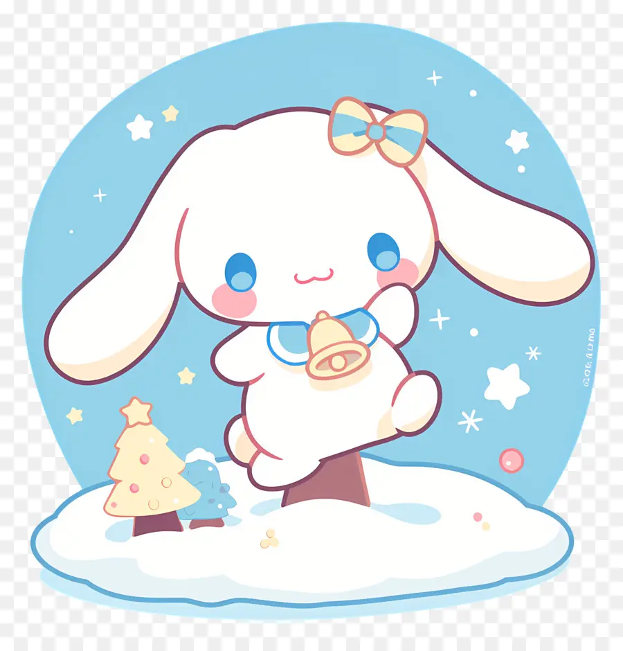 Cannelle Mignonne，Lapin Mignon Avec Cloche PNG