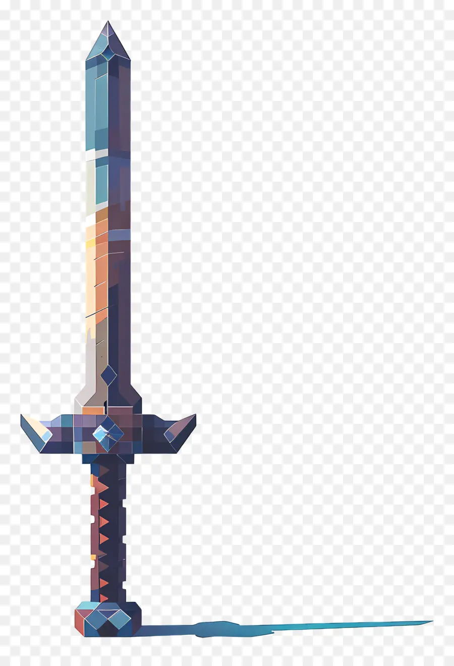 Épée De Pixels，Épée Abstraite PNG