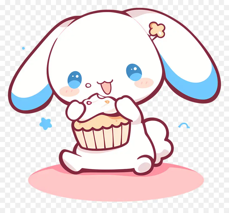 Cannelle Mignonne，Lapin Mignon Avec Cupcake PNG