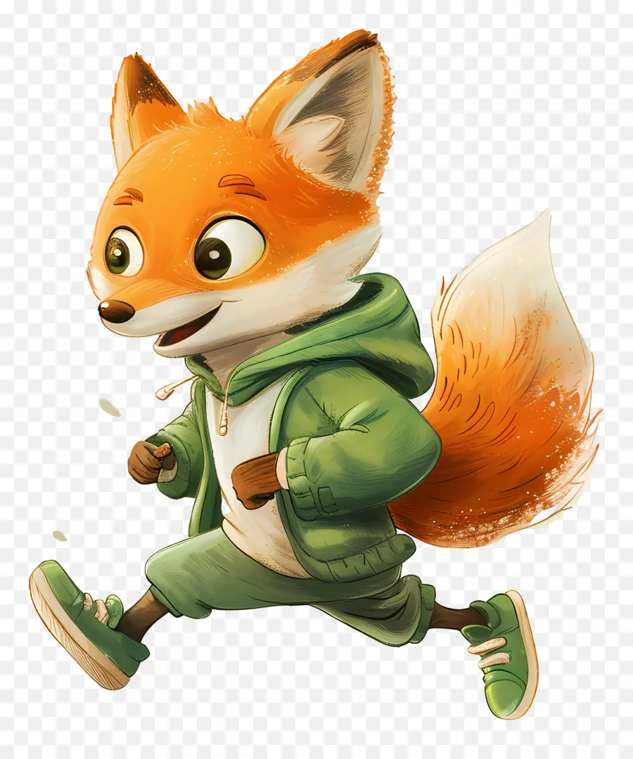 Renard Mignon，Renard En Manteau PNG