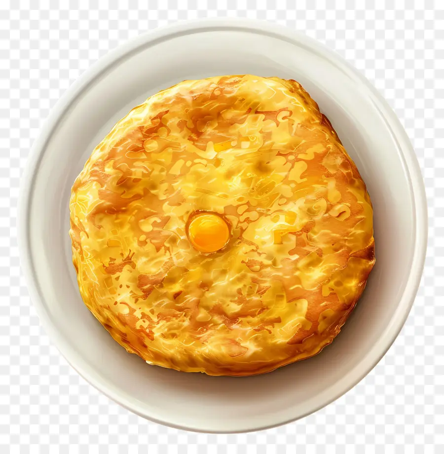 Omelette Espagnole，Omelette Sur Assiette PNG