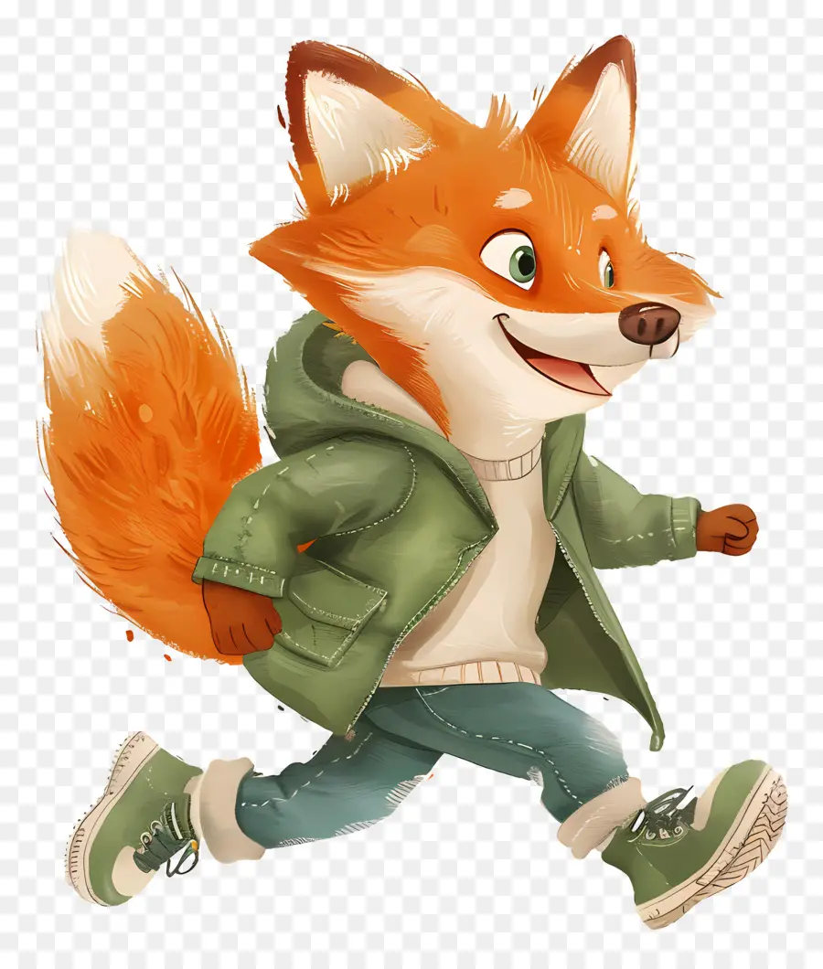 Renard Mignon，Renard En Manteau PNG