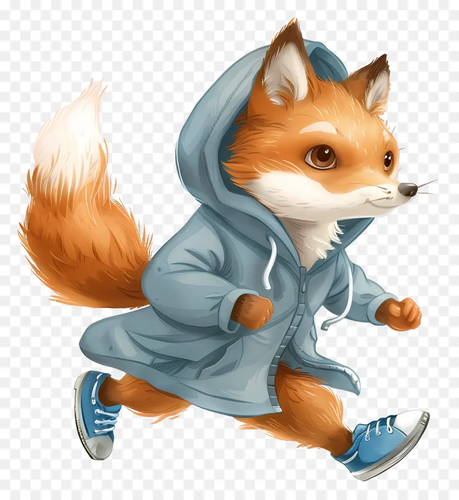 Renard Mignon，Renard En Manteau PNG