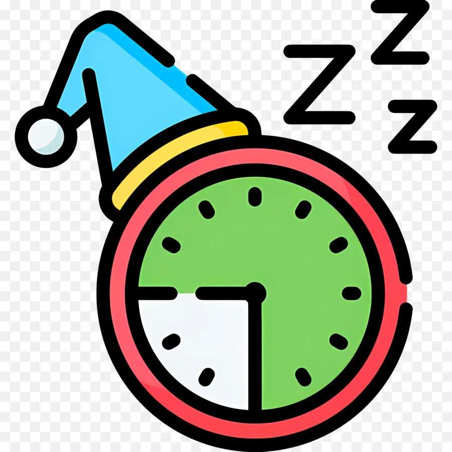 Dormir Zzz，Horloge Avec Bonnet De Nuit PNG