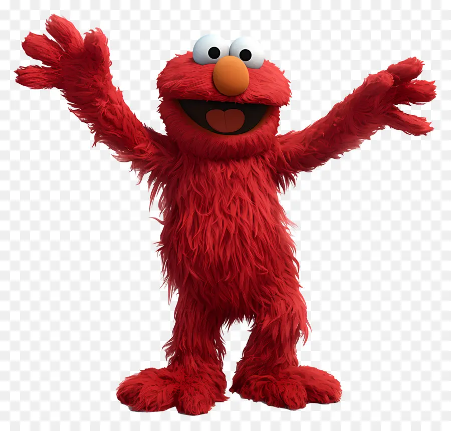 Elmo，Personnage à Fourrure Rouge PNG