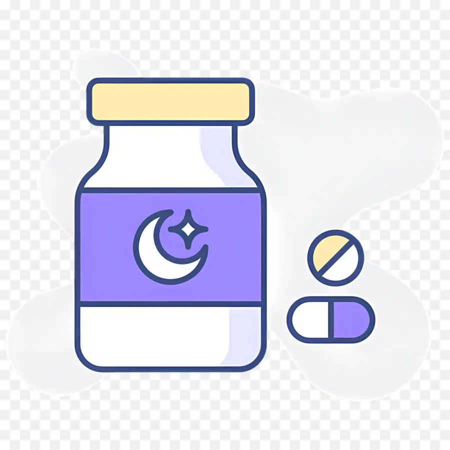 Médecine Du Sommeil，Flacon De Médicament Violet PNG