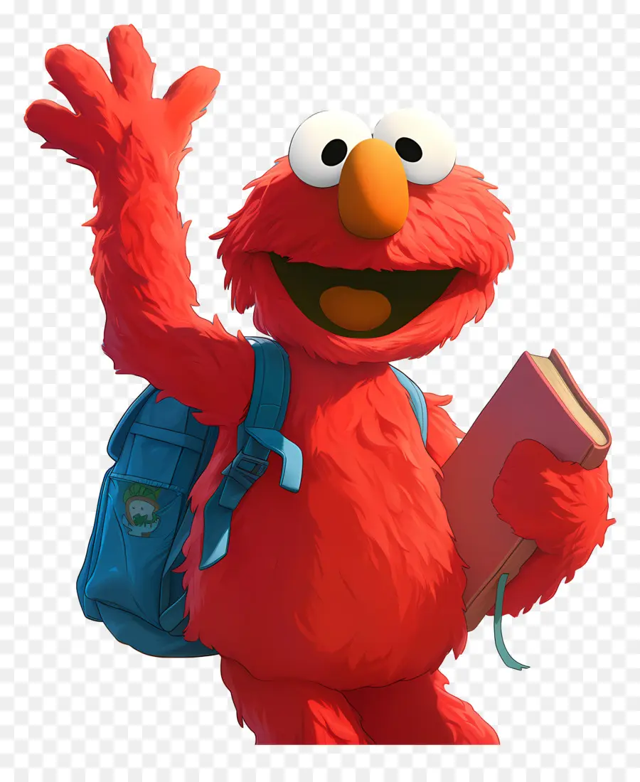 Elmo，Personnage à Fourrure Rouge PNG