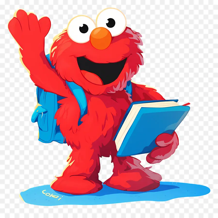 Elmo，Personnage à Fourrure Rouge PNG