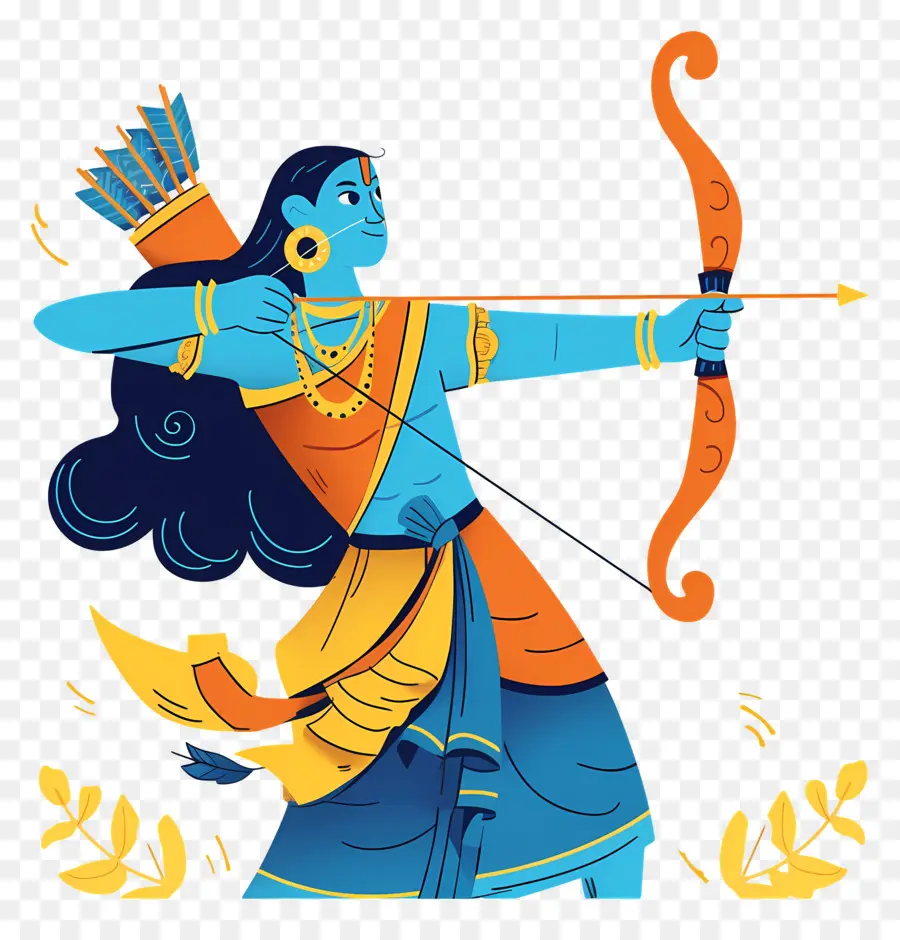 Dussehra，Archer Bleu PNG