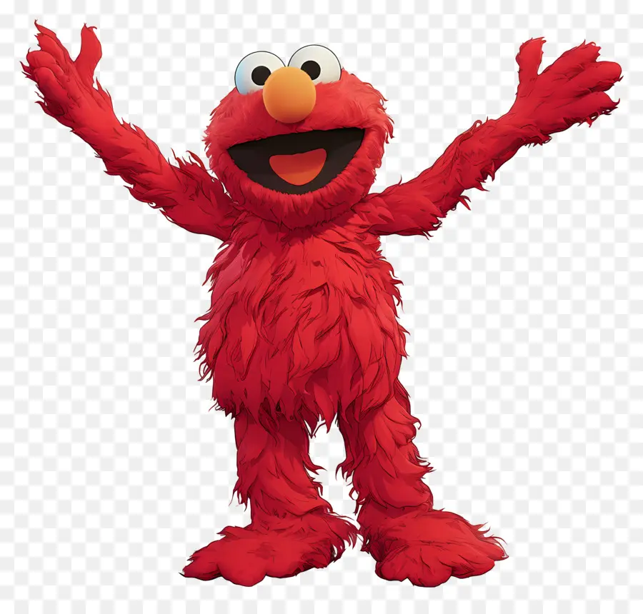 Elmo，Personnage à Fourrure Rouge PNG