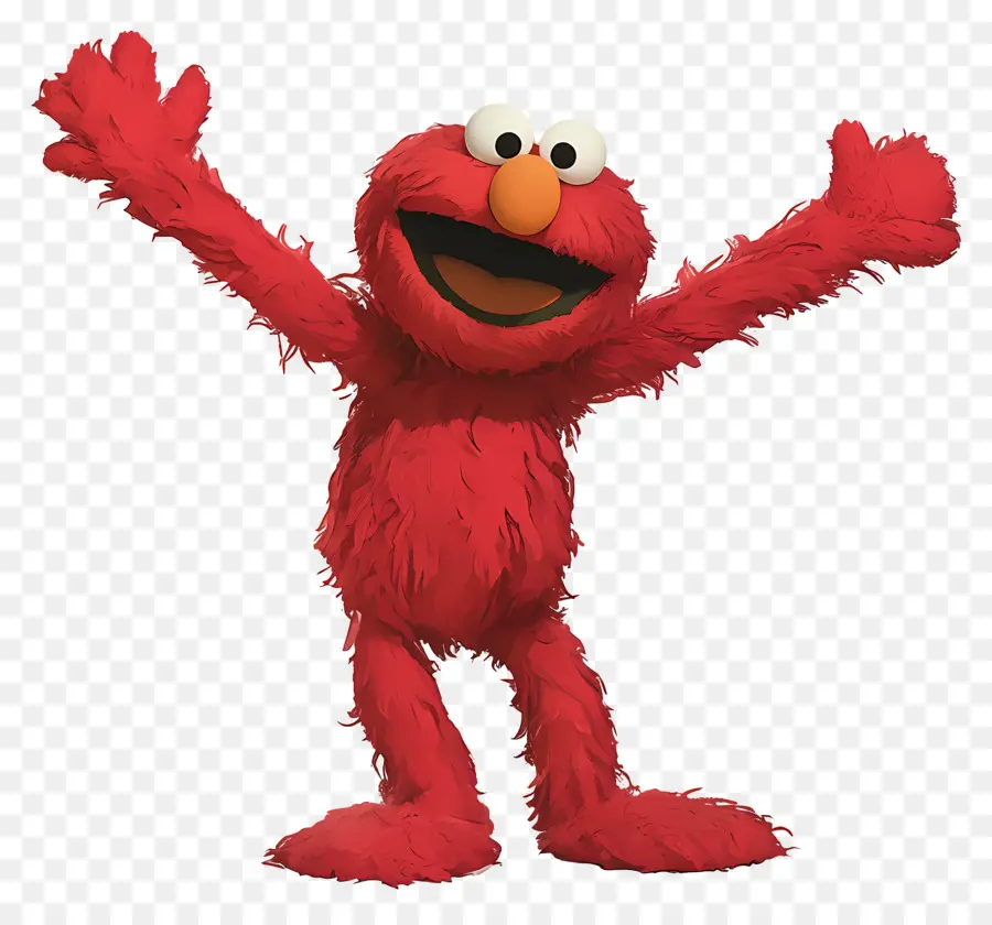 Elmo，Personnage à Fourrure Rouge PNG